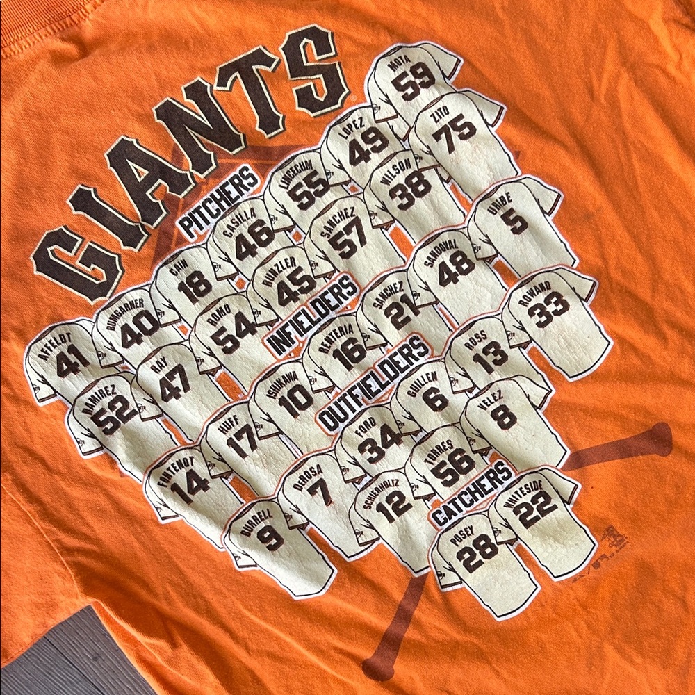 Majestic Orange San Francisco Giants 2010 Champions Graphic Tee !! Large - Picture 6 of 6